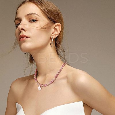 2 Strands Frosted Natural Rhodochrosite Round Bead Strands G-NB0003-47-1
