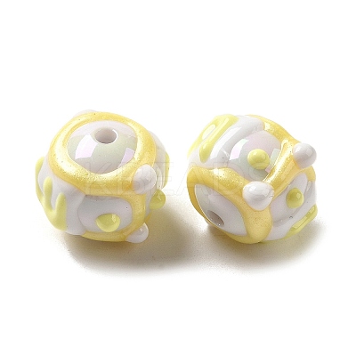 Hand Painted Acrylic with Enamel Beads MACR-K354-38A-1