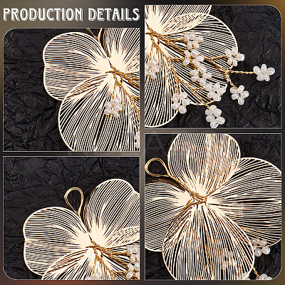Alloy with Plastic Pearl Ornament Accessories FIND-WH20030-11A-G-1