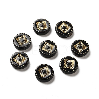 Opaque Plating Acrylic Beads X-OACR-L013-031A-1