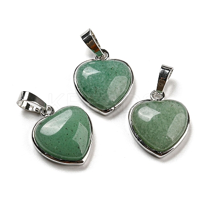 Natural Green Aventurine Pendants G-I358-A23-1
