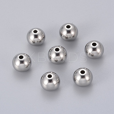 Tarnish Resistant 201 Stainless Steel Beads X-STAS-E021-10mm-1