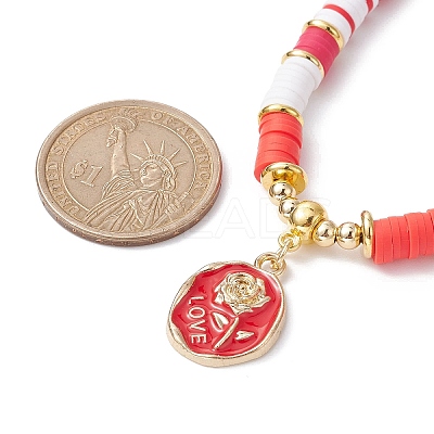 Alloy Enamel Flower Pendant Necklace NJEW-JN04537-02-1