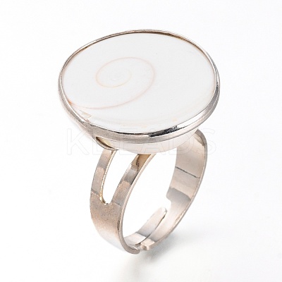 Adjustable Brass Cuff Rings RJEW-I067-02P-1