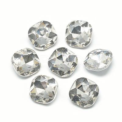 Pointed Back Glass Rhinestone Cabochons RGLA-T032-10x10mm-01-1
