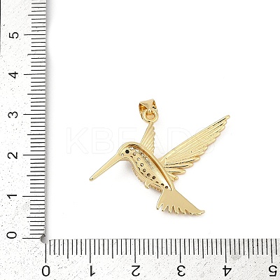 Brass Micro Pave Cubic Zirconia Pendants KK-U058-26G-1