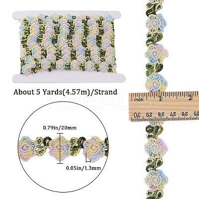 Flower Polyester Lace Trim OCOR-GF0003-18A-1
