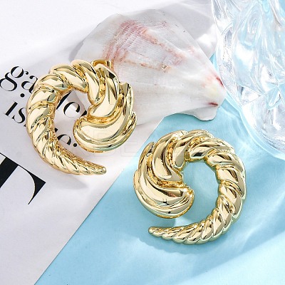 Rack Plating Brass Dangle Stud Earrings for Women EJEW-C125-23B-G-1