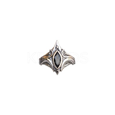 Brass Pave Cubic Zirconia Finger Rings FS-WGC2302-02-1