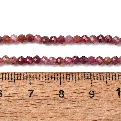 Natural Red Tourmaline Beads Strands G-A021-01D-01-1