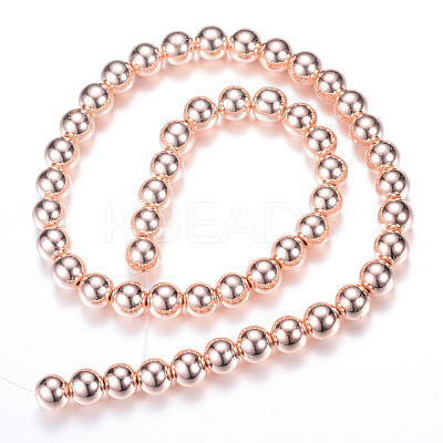Electroplate Non-magnetic Synthetic Hematite Bead Strands X-G-Q466-10mm-03-1