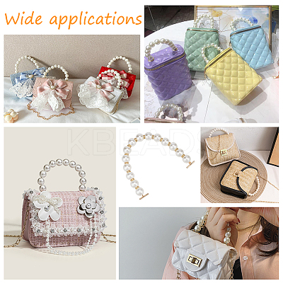 Resin Imitation Pearl Beaded Bag Straps DIY-WH0304-662-1