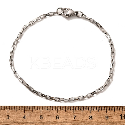 Tarnish Resistant 316 Surgical Stainless Steel Box Chain Bracelets X-BJEW-JB01865-1