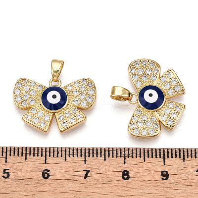 Brass Micro Pave Cubic Zirconia Pendants KK-A181-VA299-2-1