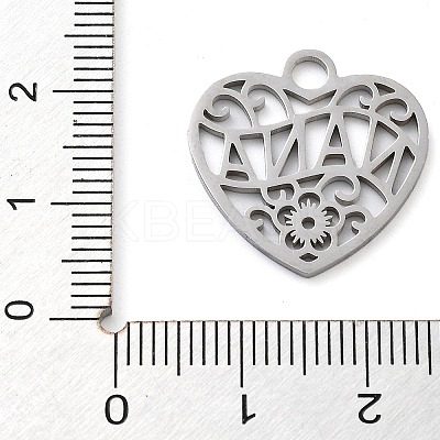 Anti-Tarnish 304 Stainless Steel Pendants STAS-M076-04P-1