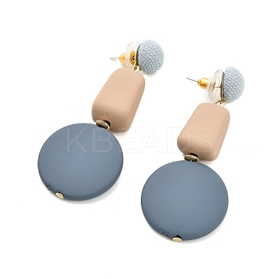 Alloy Plastic Studs Earrings for Women EJEW-K280-01C-1