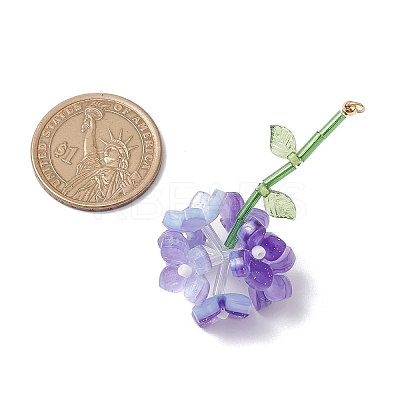 Resin Flower Pendants PALLOY-TA00251-03-1