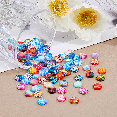 Glass Cabochons GLAA-DC0001-47-1
