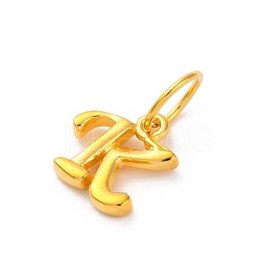 925 Sterling Silver Letter Charms with Jump Rings STER-R008-01G-K-1