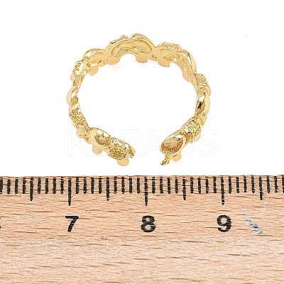 Brass Cuff Rings for Women RJEW-Z113-04G-1