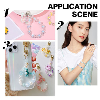 DIY Cute Beaded Stretch Bracelet Making Kit DIY-SC0020-60C-1