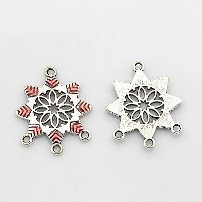 Antique Silver Tone Alloy Enamel Chandelier Components LS-ENAM-J509-01AS-1