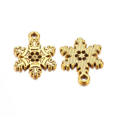 Tibetan Style Alloy Pendants TIBEP-EA115YKG-AG-FF-1