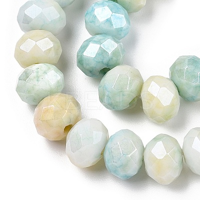 Ombre Effect Dyed Glass Beads Strands LS-GLAA-C023-02-B02-1