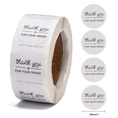 1 Inch Thank You Adhesive Label Stickers DIY-J002-C03-1