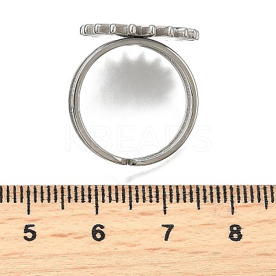 Tarnish Resistant Stainless Steel Cuff Ring Findings LS-PW-WG67428-05-1