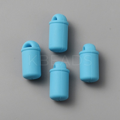 Bottle Food Grade Eco-Friendly Silicone Beads LS-SIL-WH0006-20G-1