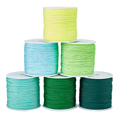 6 Rolls 6 Colors Braided Nylon Thread NWIR-PH0002-07A-1