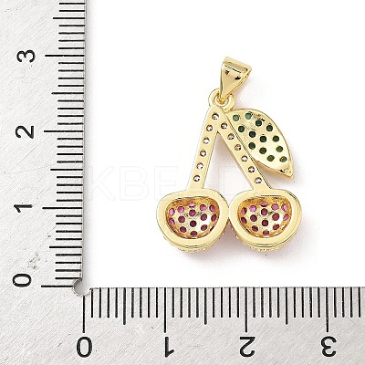 Brass Micro Pave Cubic Zirconia Pendants KK-B141-44G-03-1