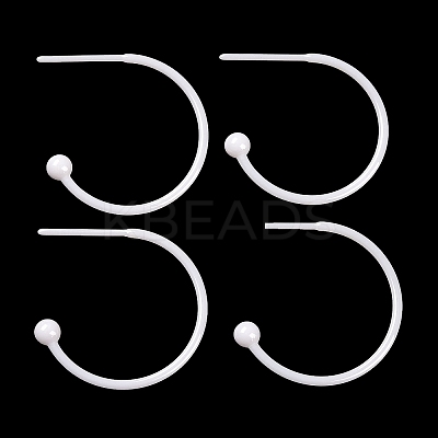 Hypoallergenic Bioceramics Zirconia Ceramic Ring Stud Earrings EJEW-Z023-03B-1