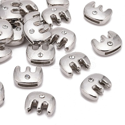 Letter Slider Beads for Watch Band Bracelet Making ALRI-O012-E-NR-1