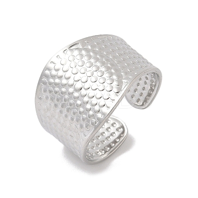 304 Stainless Steel Open Cuff Rings RJEW-A079-01C-P-1