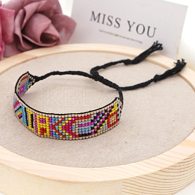 Miyuki Seed Braided Bead Bracelet BJEW-P269-27-1