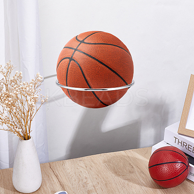 8Pcs Wall Mounted Iron Basketball Rack AJEW-GA0009-27-1