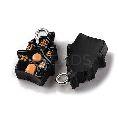 Halloween Theme Opaque Resin Pendants RESI-D075-02B-1