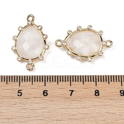 Natural Moonstone Faceted Connector Charms G-K347-07G-03-1