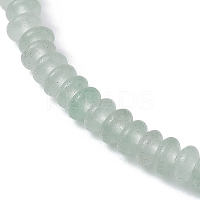 Natural Green Aventurine Rondelle Beaded Stretch Bracelets BJEW-JB09980-02-1