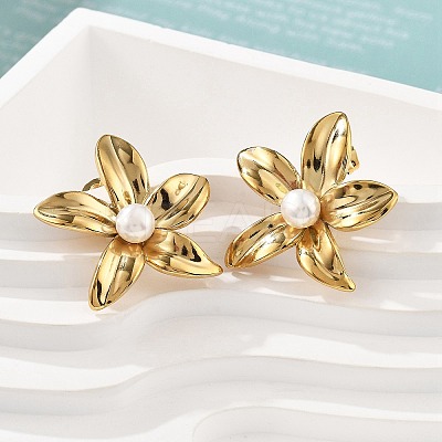 Ion Plating(IP) 304 Stainless Steel Stud Earrings EJEW-S246-05G-1