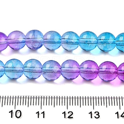 Baking Paint Transparent Glass Beads X-DGLA-M001-8mm-07-1