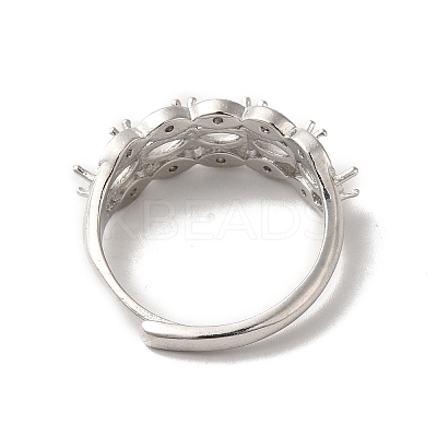 Adjustable Alloy Pad Ring Settings KK-C022-01E-P-1