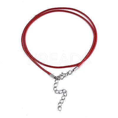 Waxed Cotton Cord Necklace Making MAK-S034-003-1