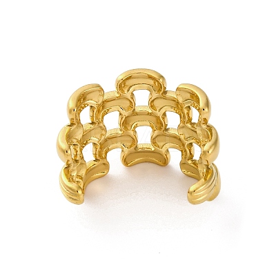 304 Stainless Steel Web Open Cuff Rings RJEW-K258-06G-1
