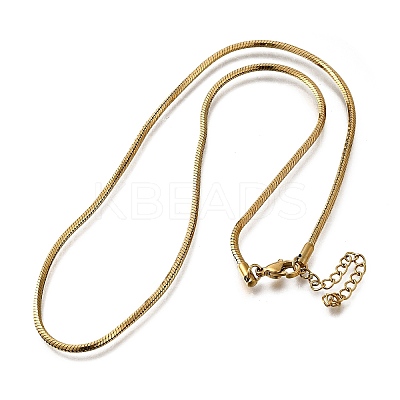 2MM 304 Stainless Steel Snake Chain Necklaces for Women Men STAS-V011-04D-G-1
