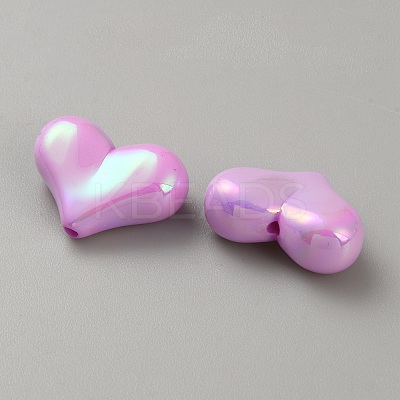 10Pcs Opaque Acrylic Beads SACR-WH0008-020F-1