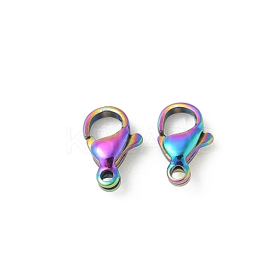 304 Stainless Steel Lobster Claw Clasps STAS-T065-10mm-34RC-1