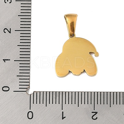 Christmas Theme 304 Stainless Steel Pendants STAS-R007-01M-G-1
